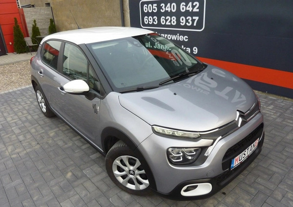 Citroen C3 cena 47900 przebieg: 13600, rok produkcji 2021 z Stargard małe 529